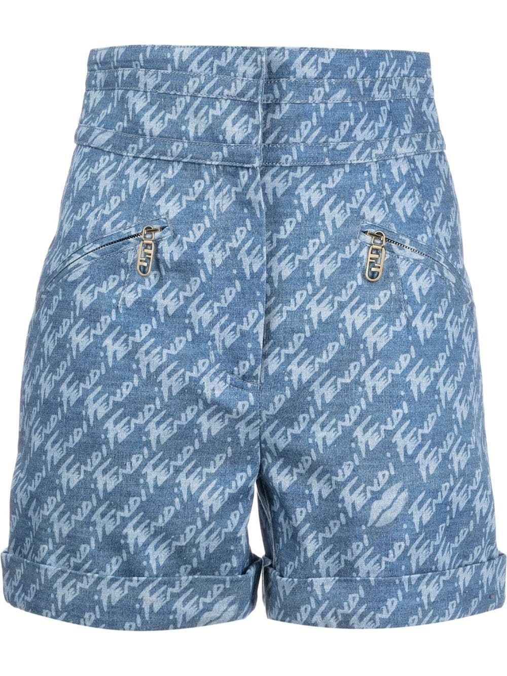 fendi monogram shorts