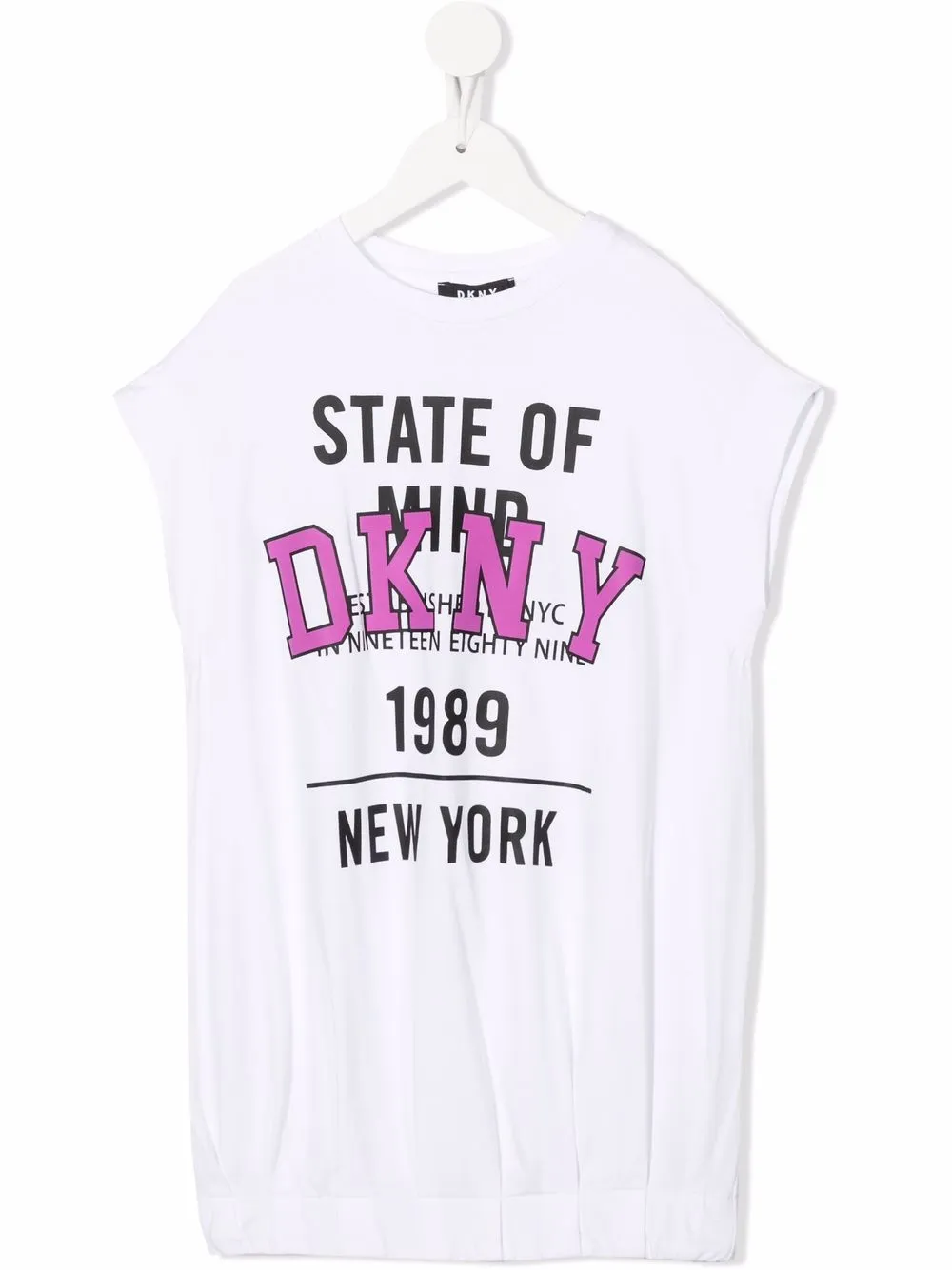 

Dkny Kids logo-print cotton T-shirt dress - White