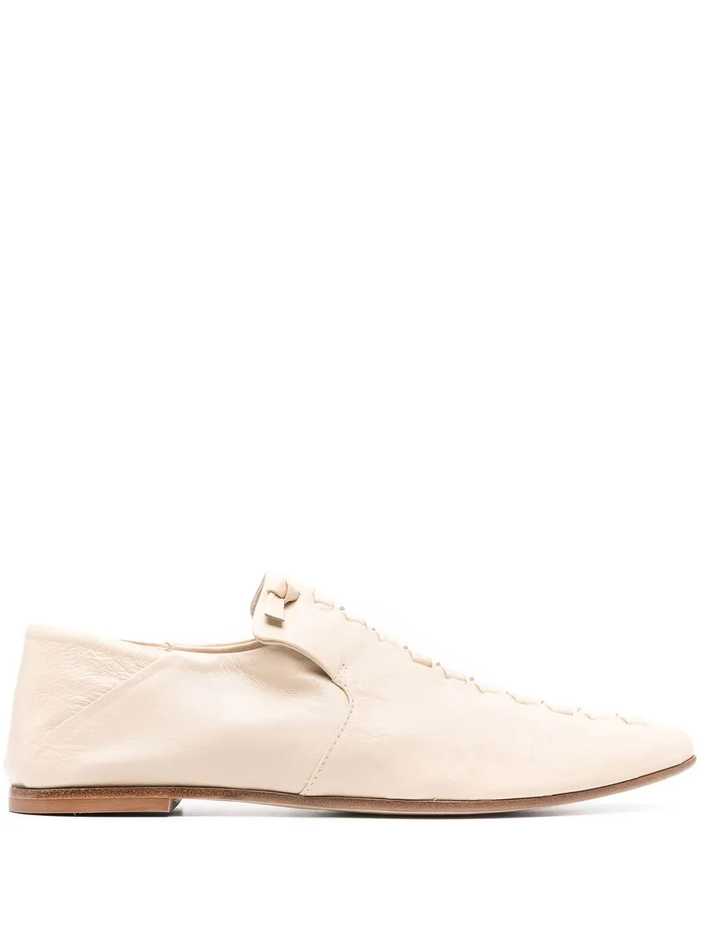 

Officine Creative interwoven lace pointed shoes - Neutrals