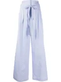 Jejia stripe-print tie-waist palazzo pants - Blue