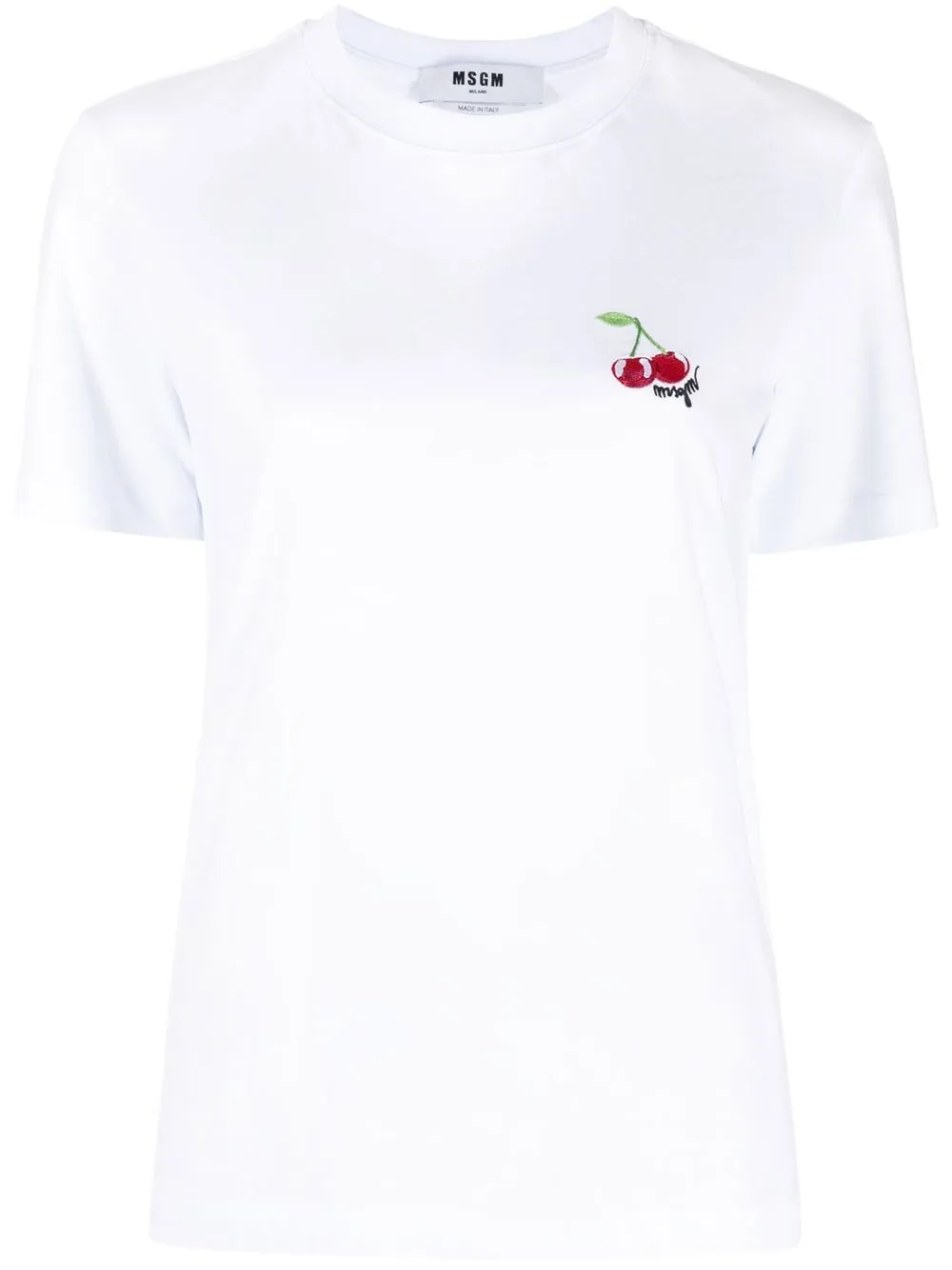 

MSGM playera con cereza bordada - Blanco