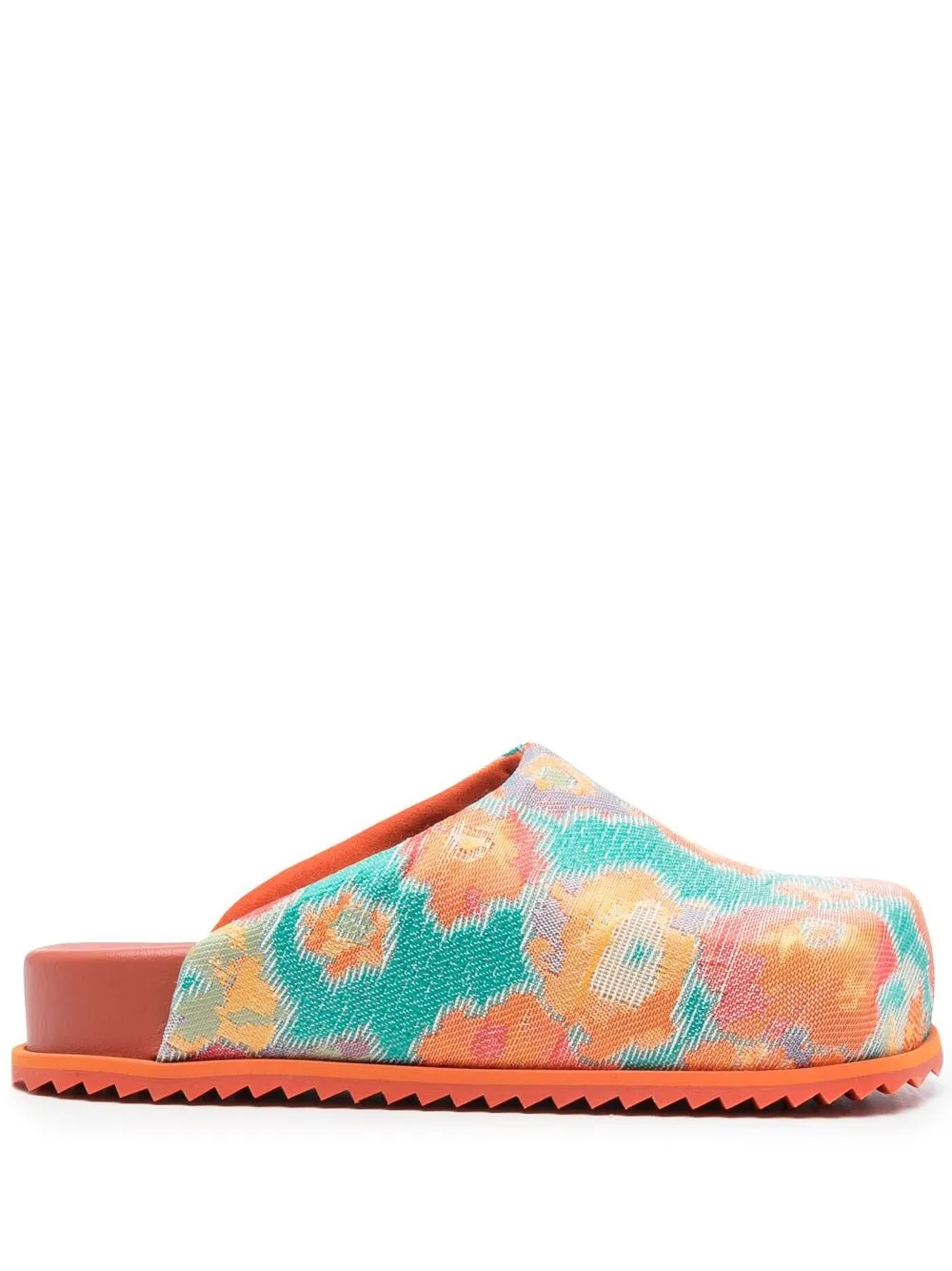 

YUME YUME floral-jacquard mules - Orange