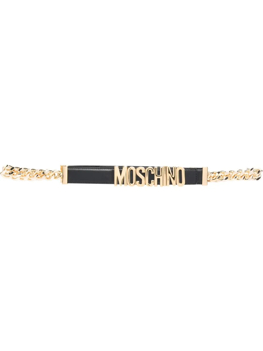 

Moschino logo lettering belt - Black