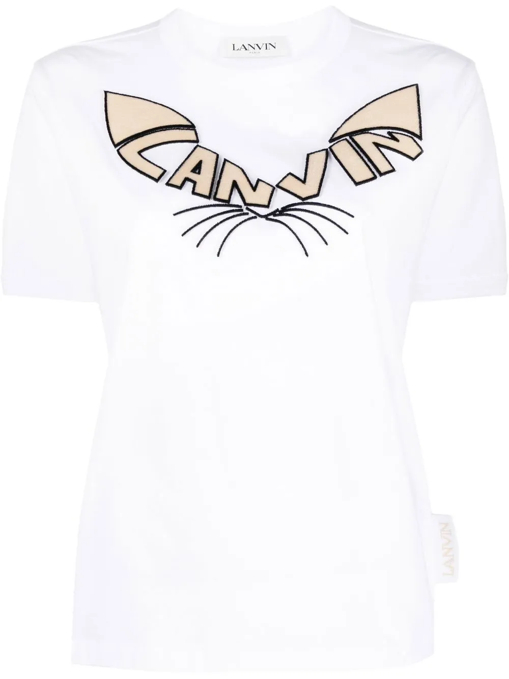 

Lanvin playera con estampado gráfico - Blanco