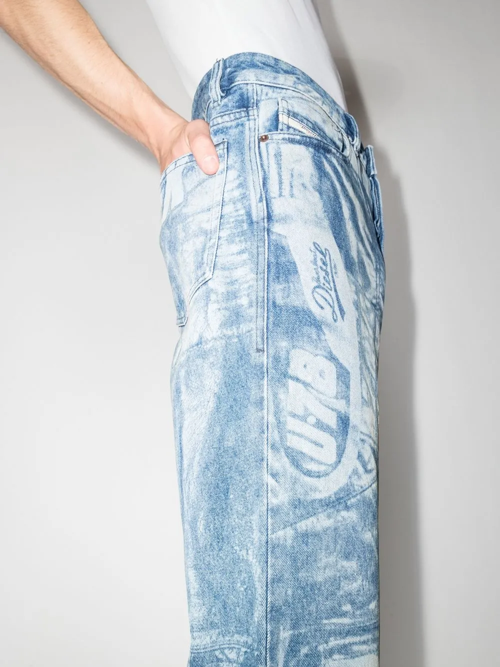 Diesel 1955 laser-print straight-leg 