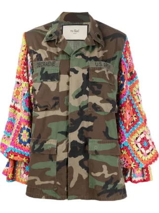 TU LIZE' mixed-print Panelled Jacket - Farfetch