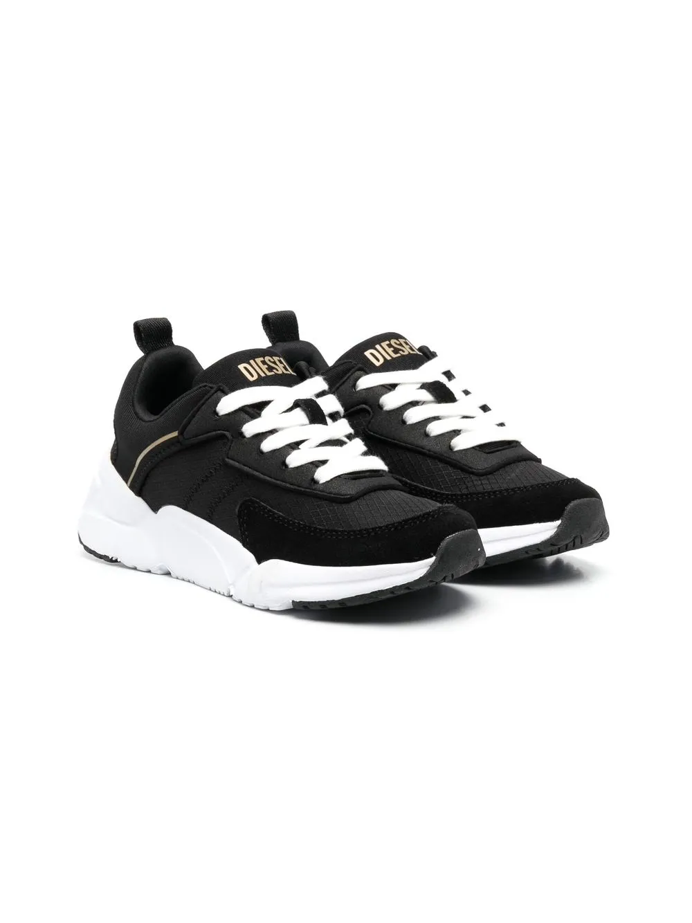 

Diesel Kids tenis con logo estampado - Negro