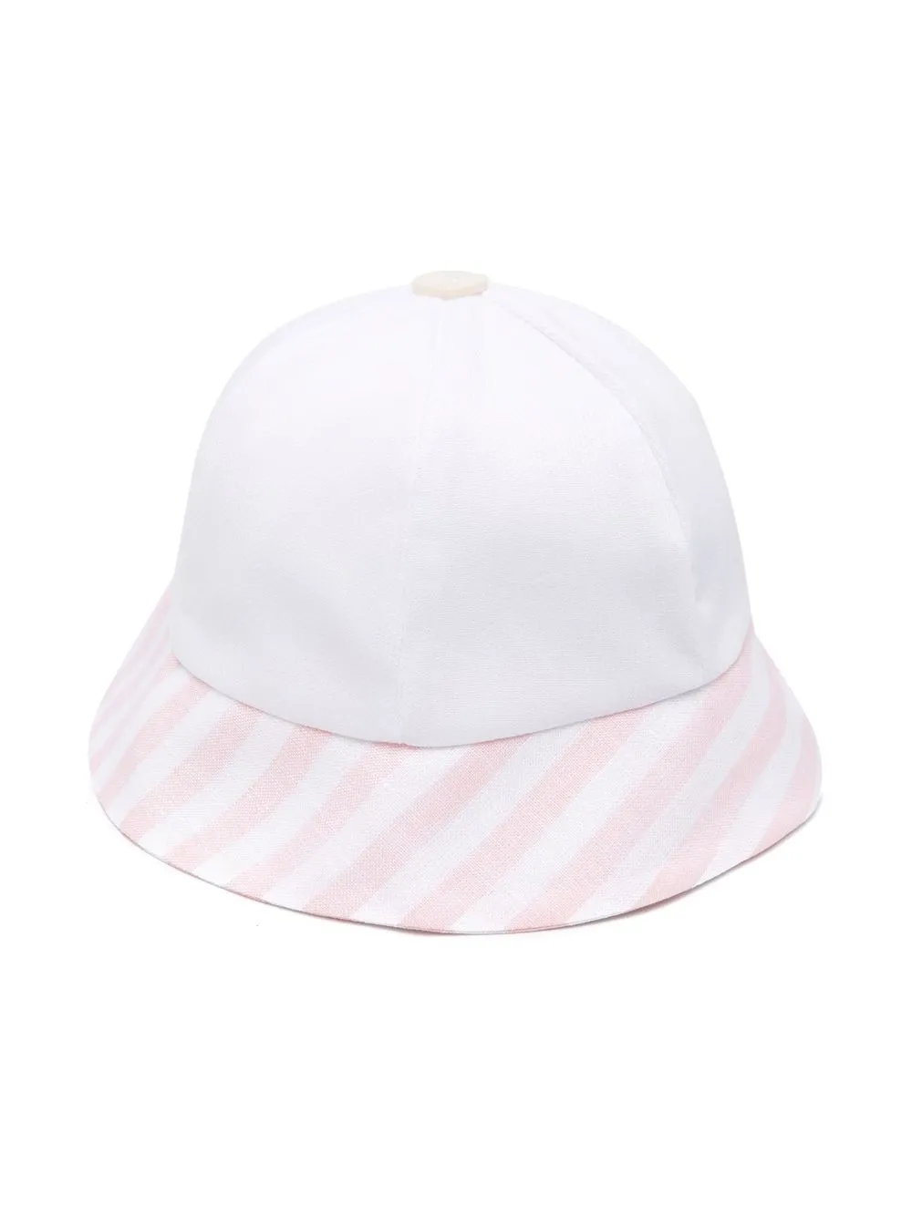 

La Stupenderia gorro de pescador con motivo de rayas - Blanco