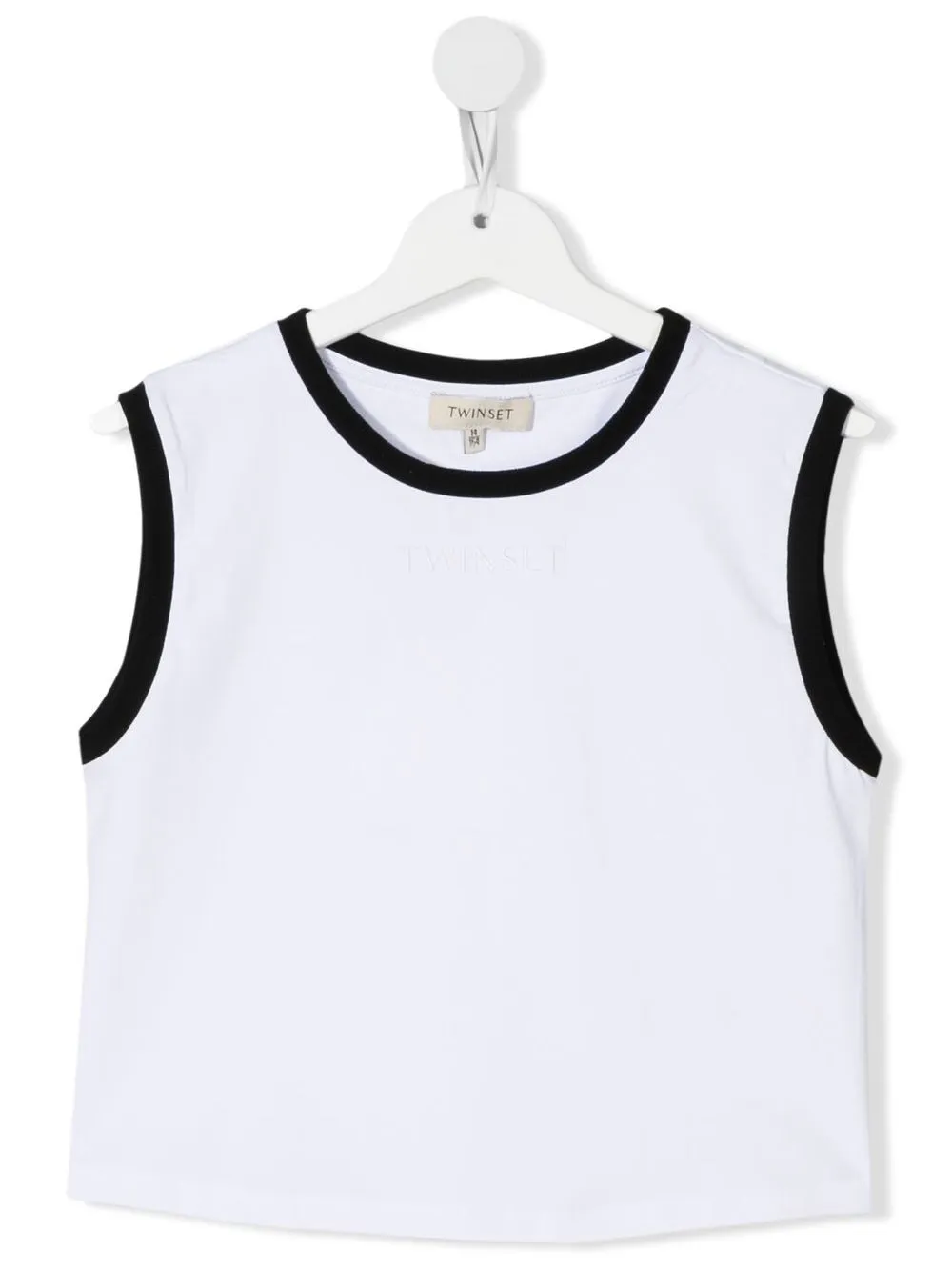 

TWINSET Kids TEEN contrast-trim vest - White