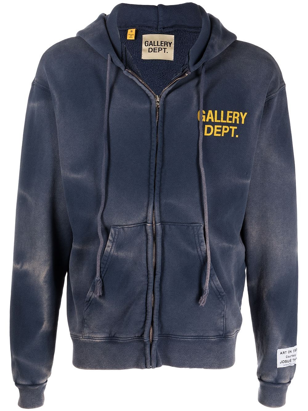 GALLERY DEPT. Sunfaded zip-up hoodie blue | MODES