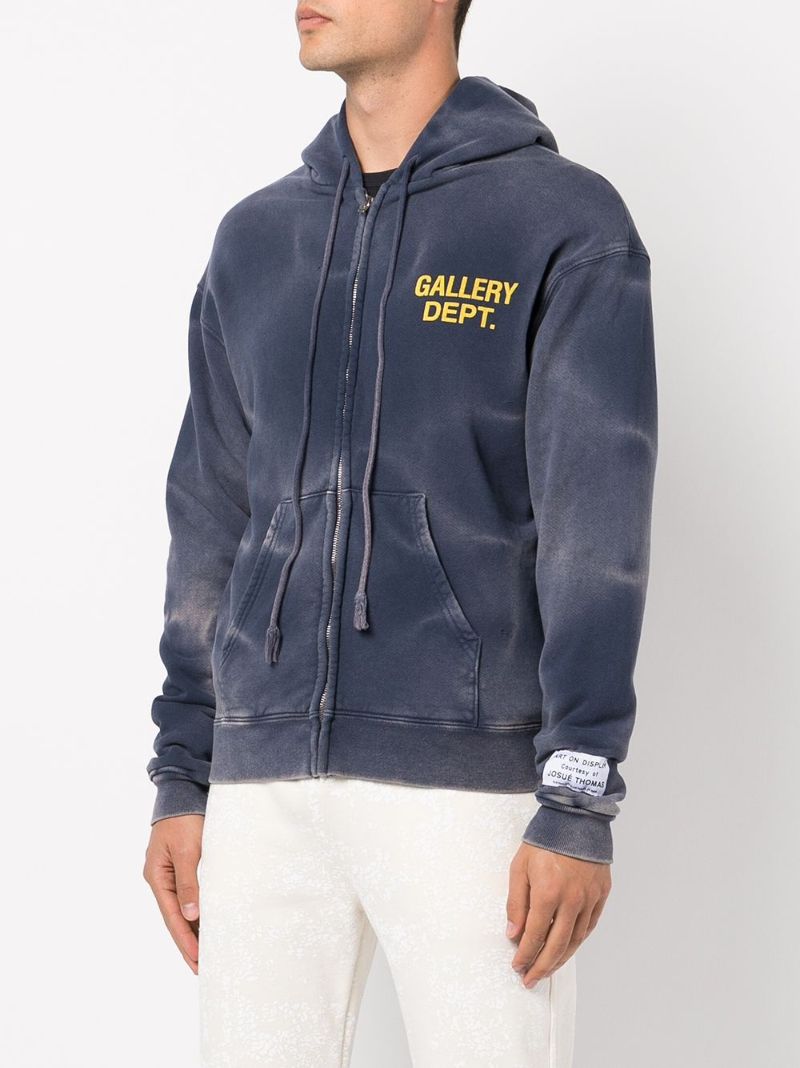 GALLERY DEPT. Sunfaded zip-up hoodie blue | MODES