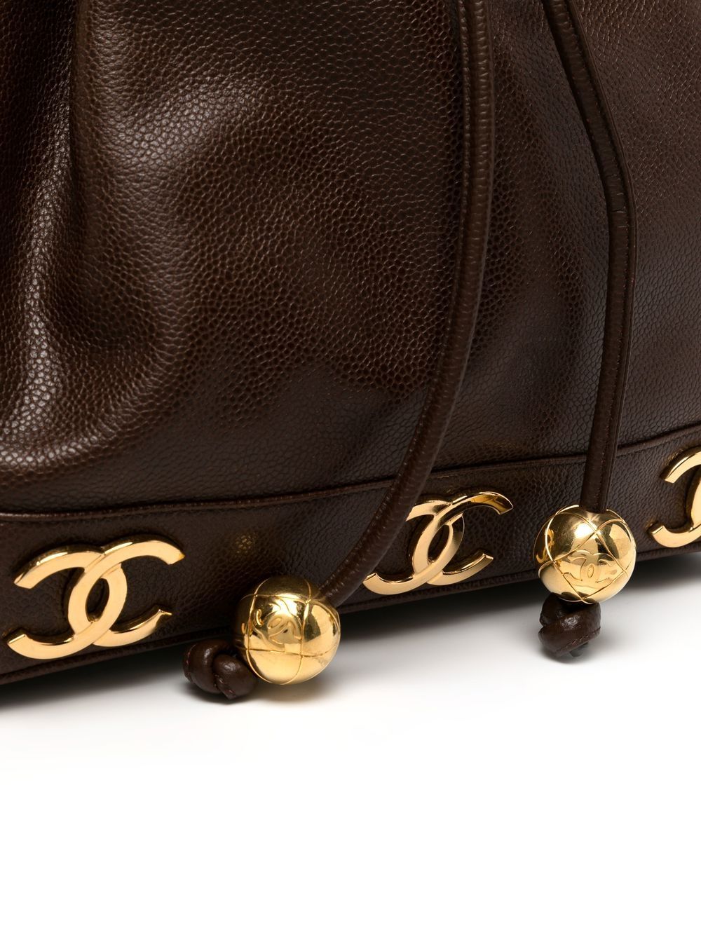 Preloved Chanel CC Brown Velvet Bubble Chain Bag 12902546 032423