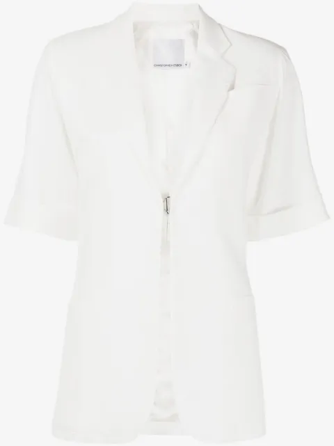 Christopher Esber short-sleeve single-breasted blazer
