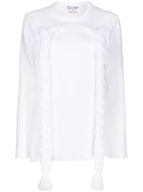 Comme Des Garcons Comme Des Garcons braided-detail long-sleeve jumper Women