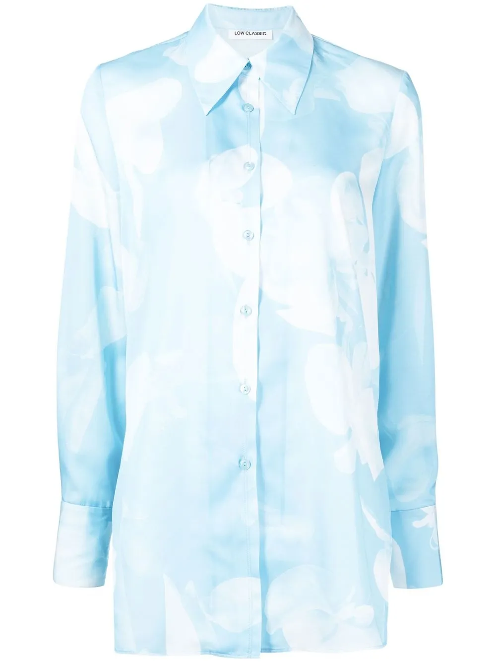 

Low Classic camisa con orquídeas estampadas - Azul