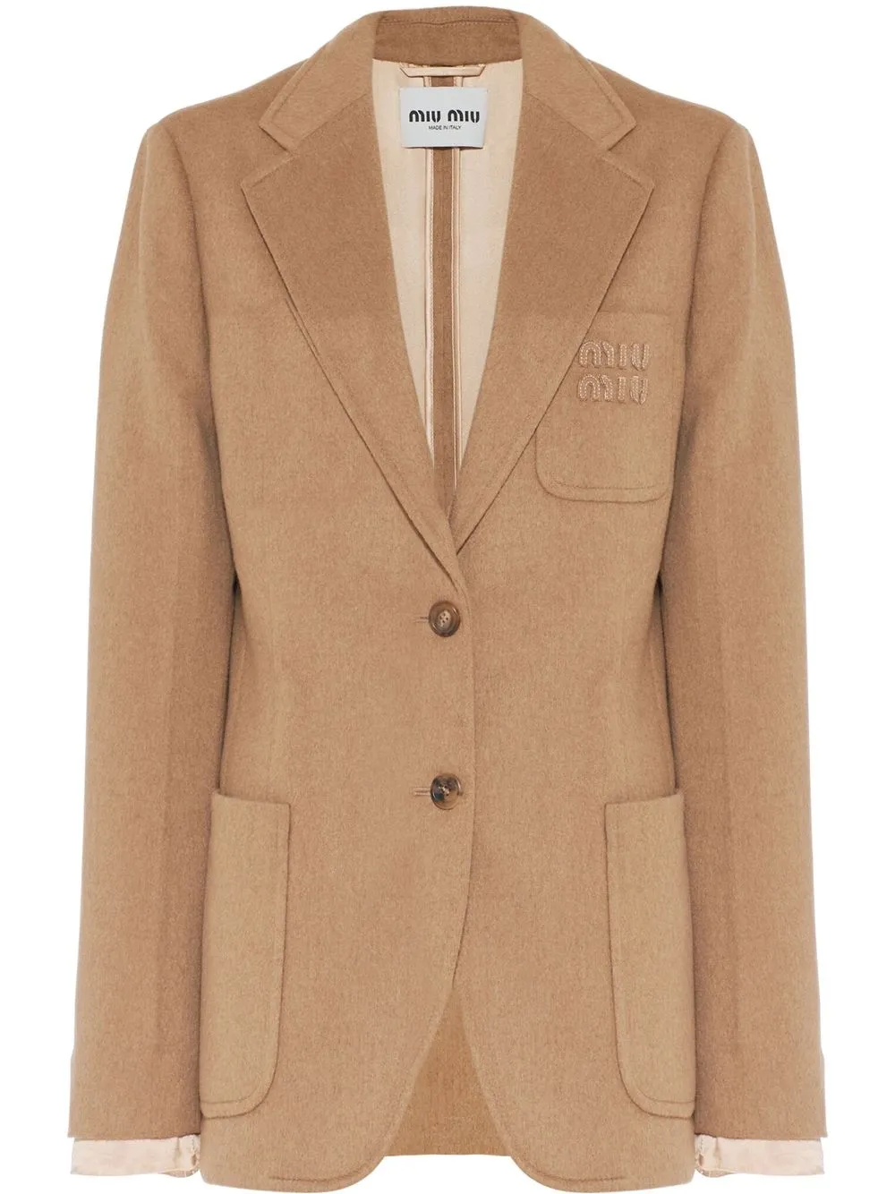

Miu Miu single-breasted wool blazer - Brown