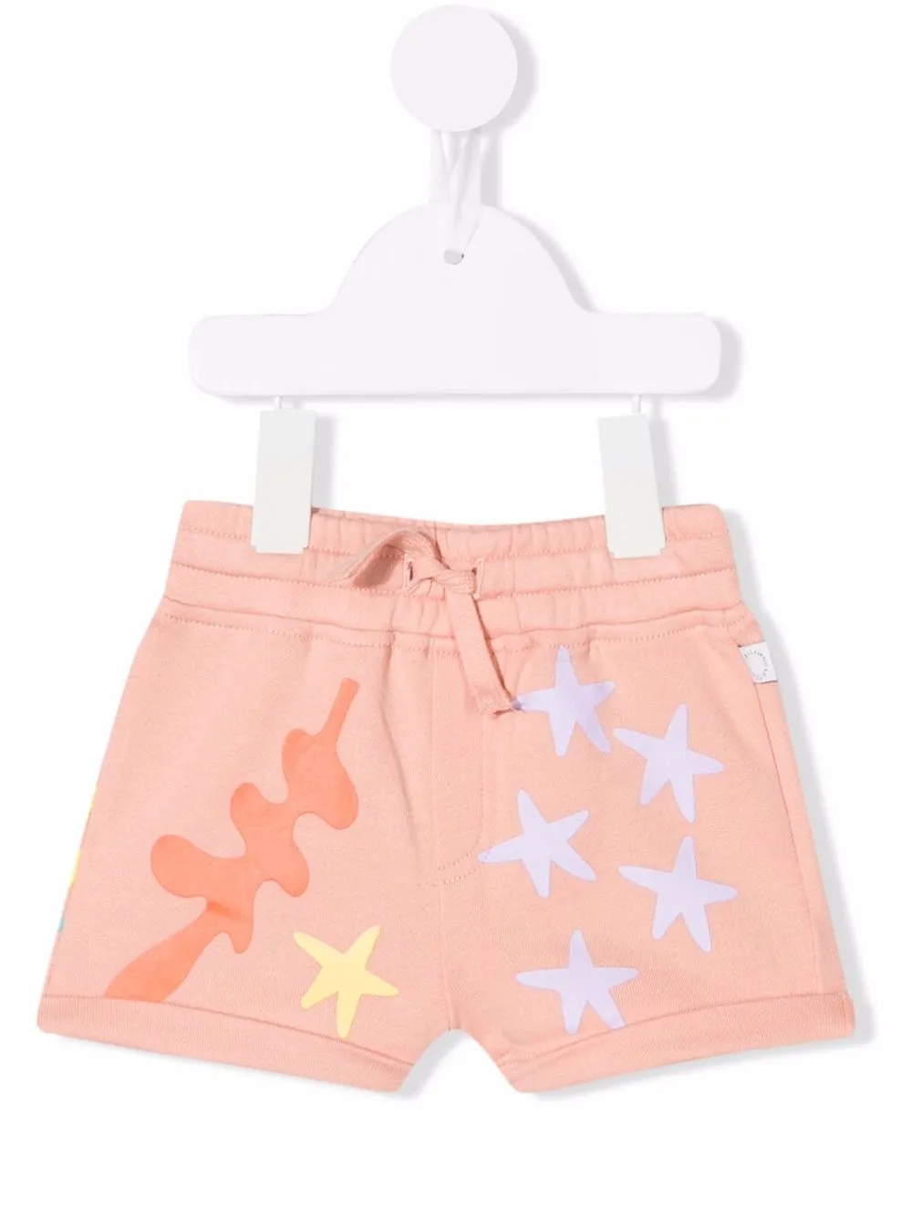 

Stella McCartney Kids starfish-print track shorts - Pink