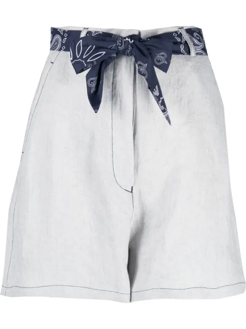 Emporio Armani high-waisted cotton shorts