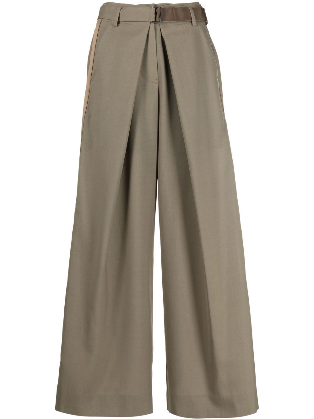 inverted-pleat detail trousers