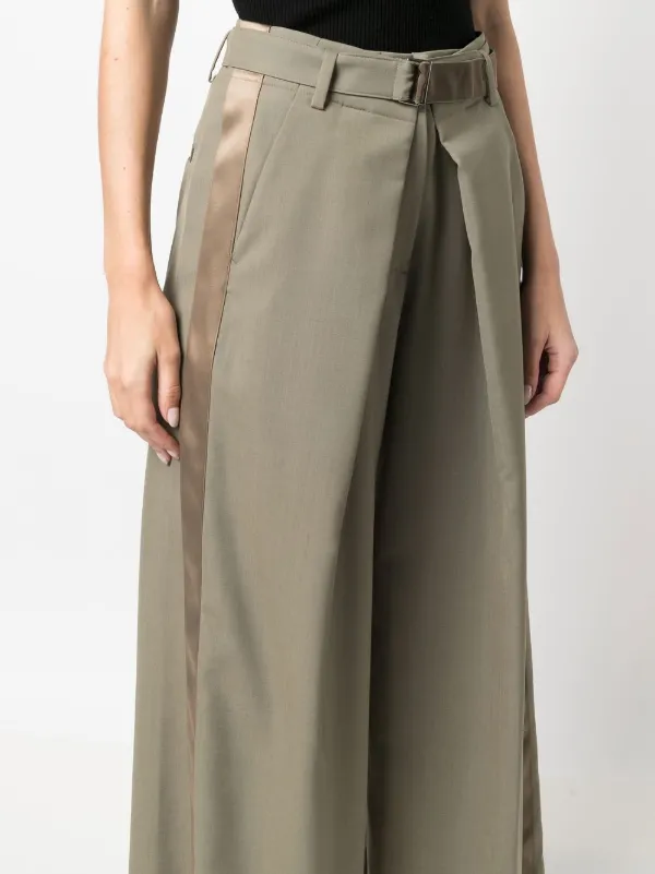 Sacai inverted-pleat Detail Trousers 