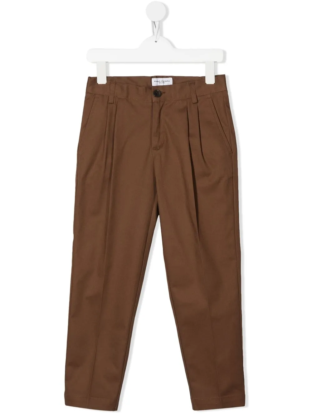 

Paolo Pecora Kids pantalones chinos con pinzas - Marrón