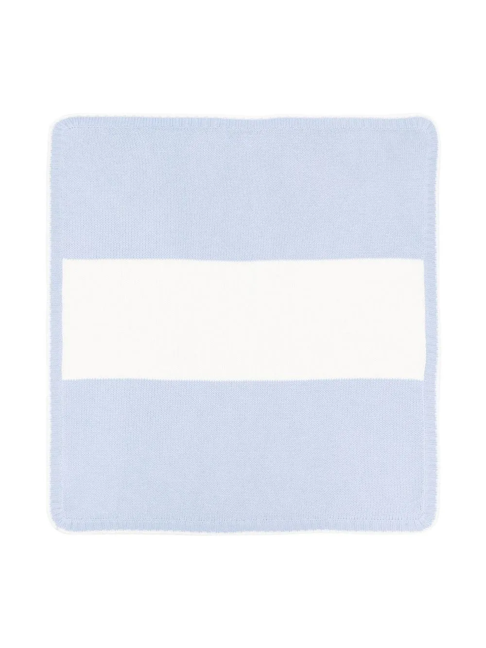 

La Stupenderia striped knitted blanket - Blue