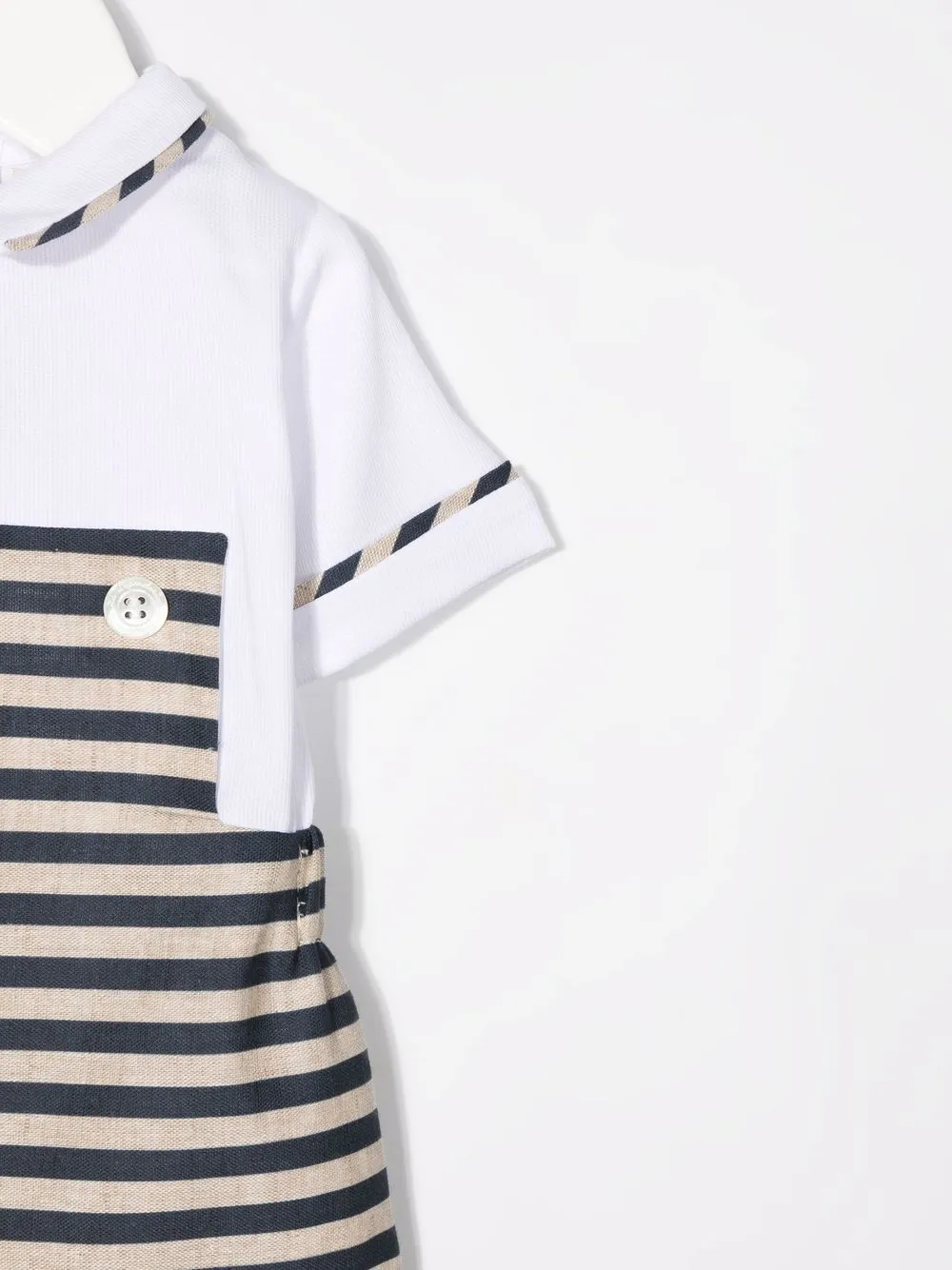 Short-Sleeve Striped Romper