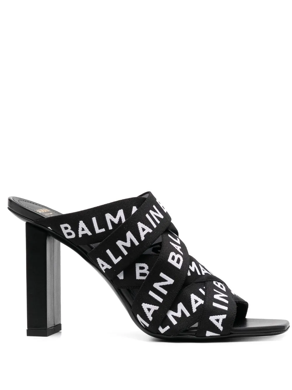 

Balmain sandalias con tiras del logo - Negro