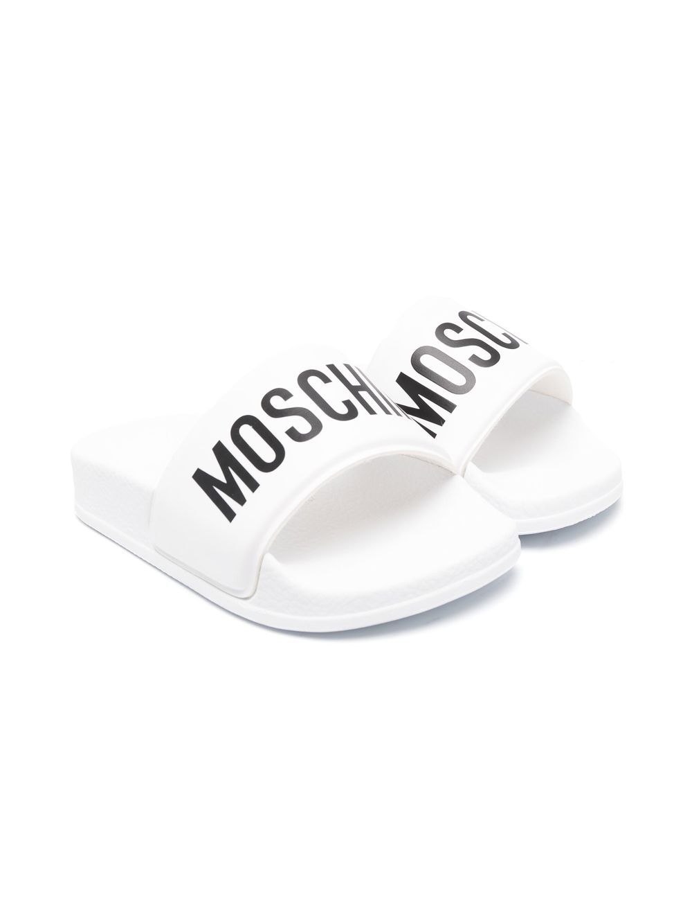 Image 1 of Moschino Kids logo open-toe slides