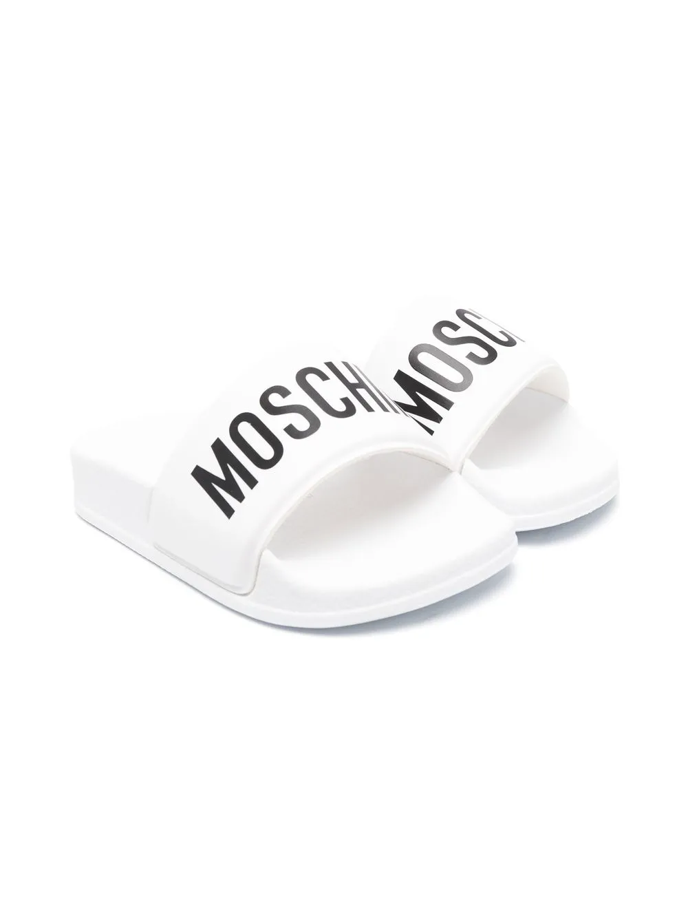 

Moschino Kids fliip flops con logo - Blanco