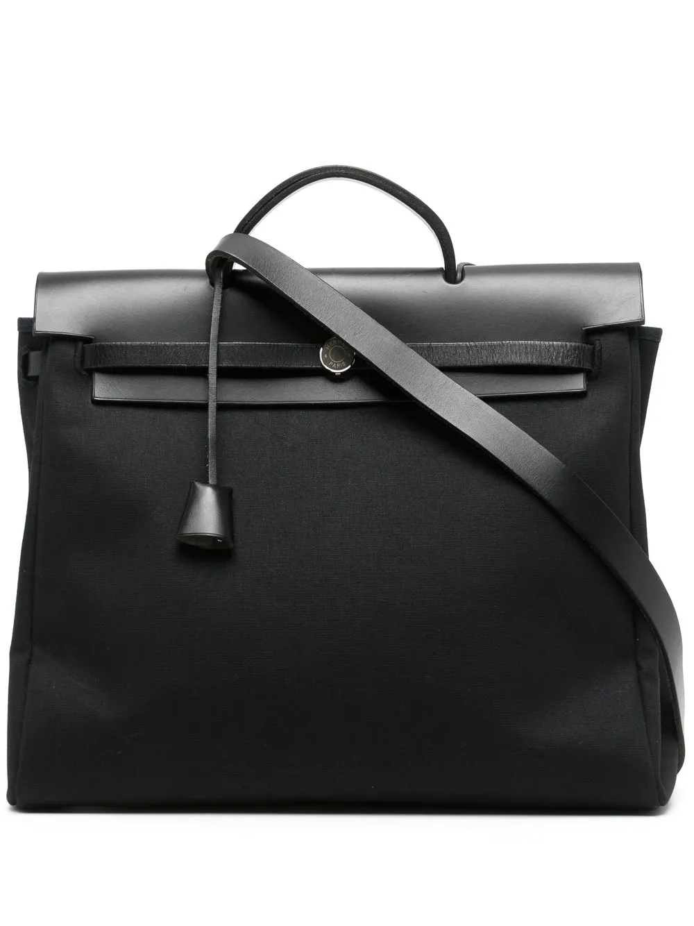 Pre-owned Hermes 2003  Herbag Mm 2way Bag In Black