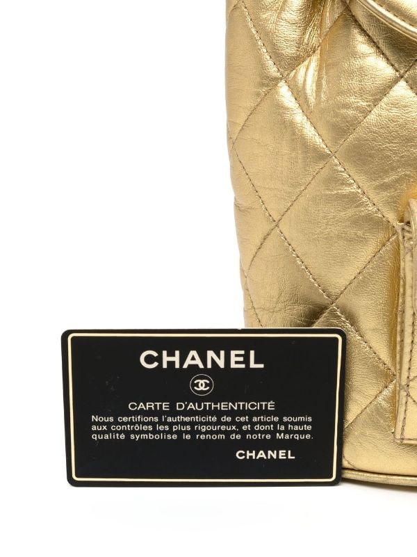 Chanel Pre-owned 1992 Duma Diamond-Quilted Backpack - Gold