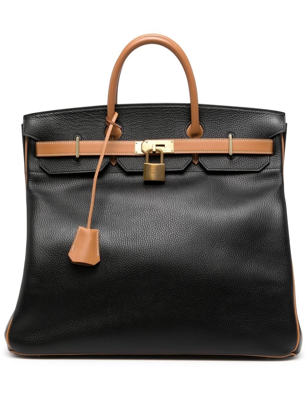 Pre-owned Hermes 2002  Haut À Courroies 45 Tote Bag In Brown