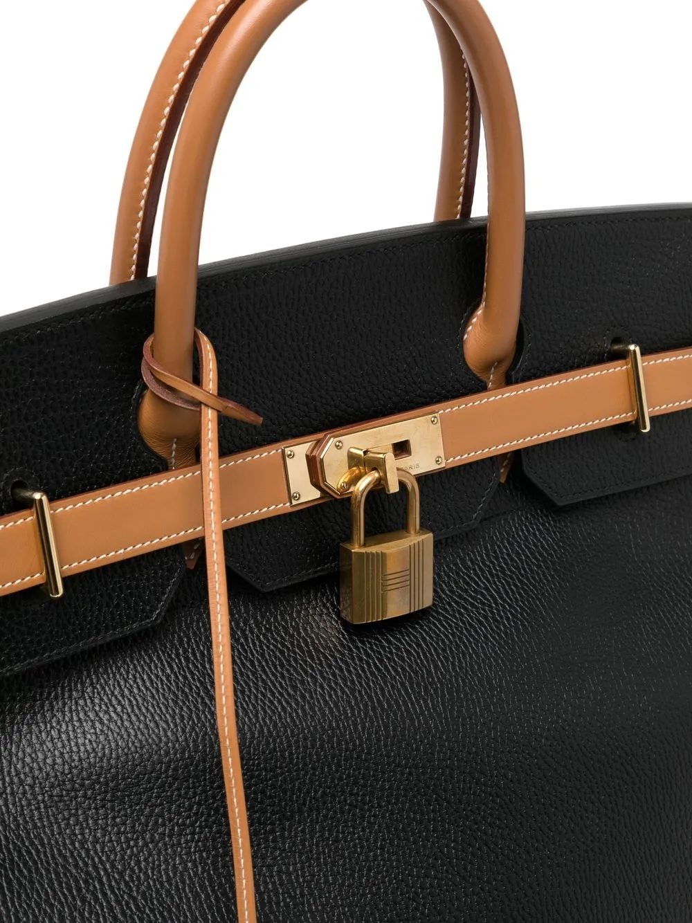 Pre-owned Hermes 2002  Haut À Courroies 45 Tote Bag In Brown