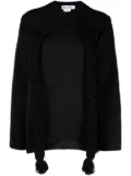 Comme Des Garçons Comme Des Garçons braided-detail long-sleeve jumper - Black