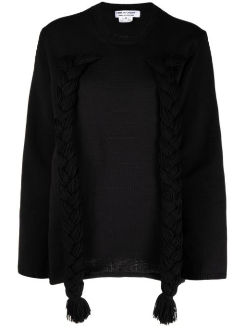 Comme Des Garcons Comme Des Garcons braided-detail long-sleeve jumper Women