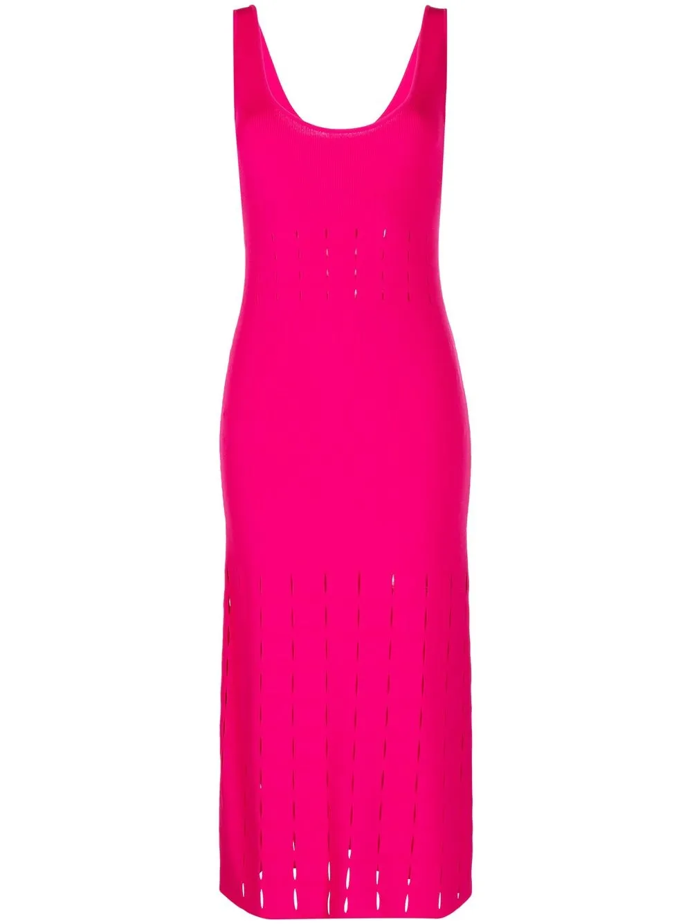 

Alexis perforated-detail midi dress - Pink