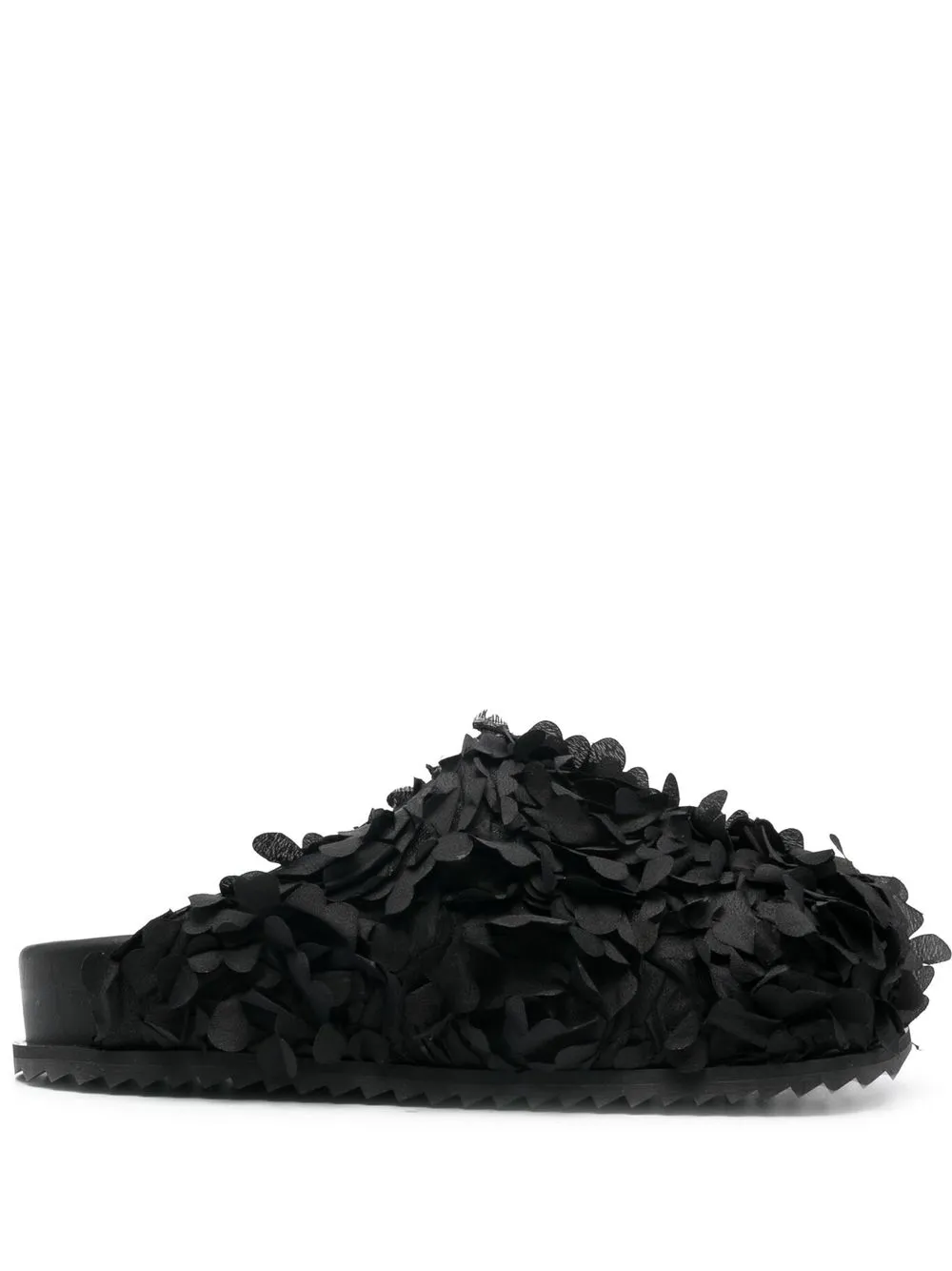 

YUME YUME flip flops con textura de pétalo - Negro