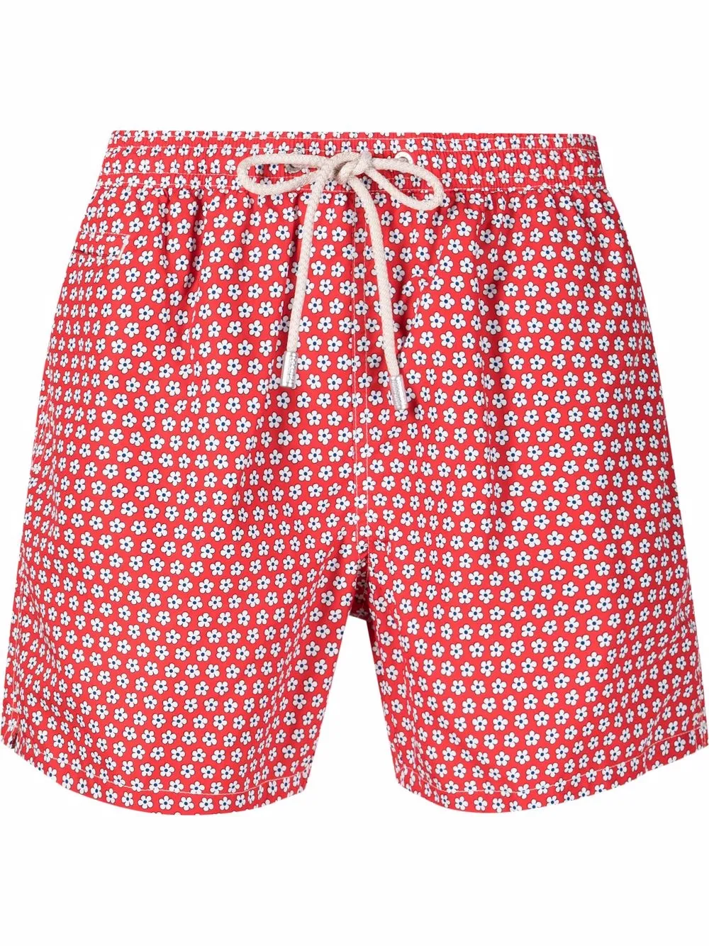 

MC2 Saint Barth floral-motif drawstring-waist swim shorts - Red