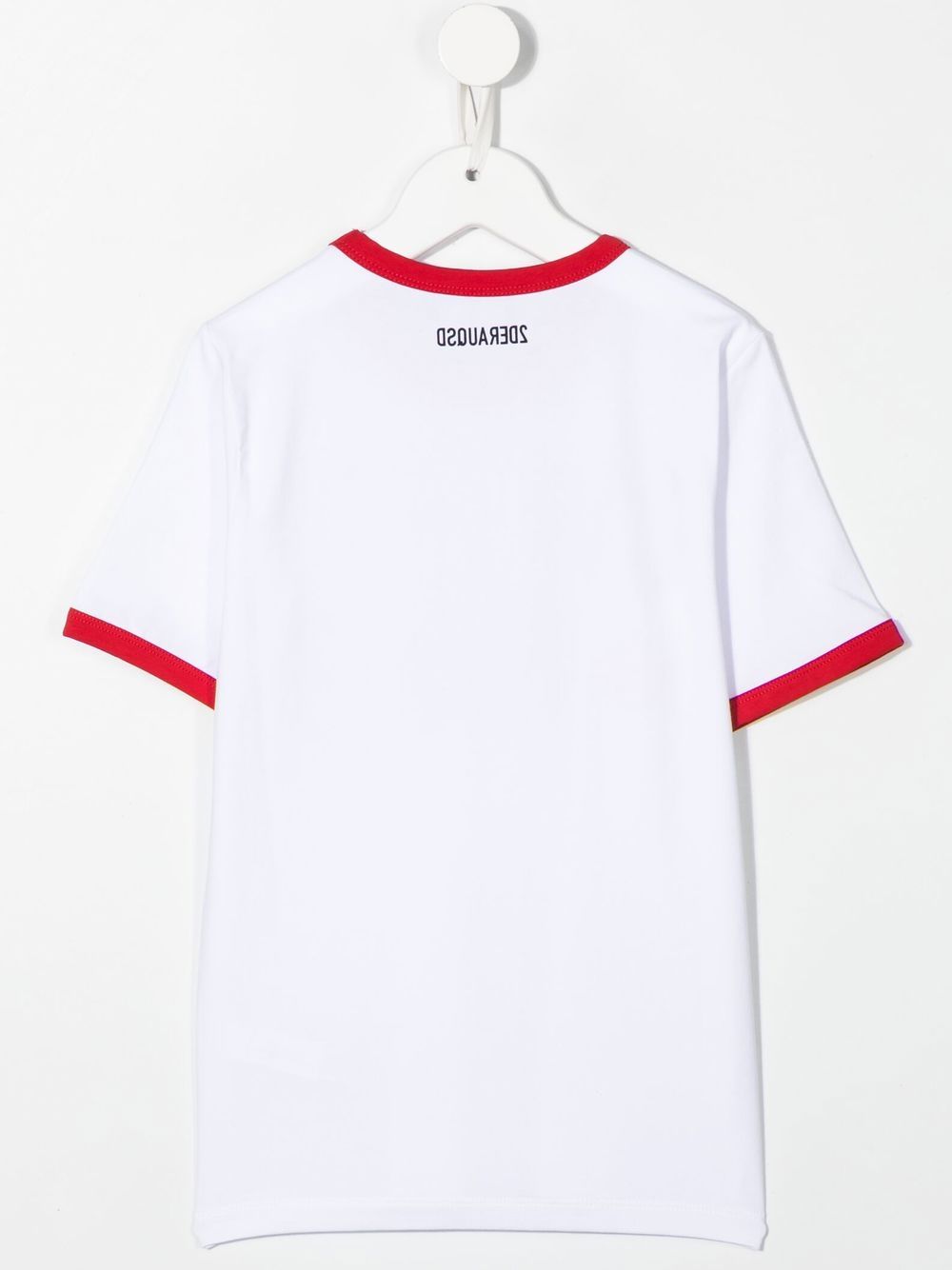 DSQUARED2 CONTRAST-TRIM MAPLE-LEAF T-SHIRT 