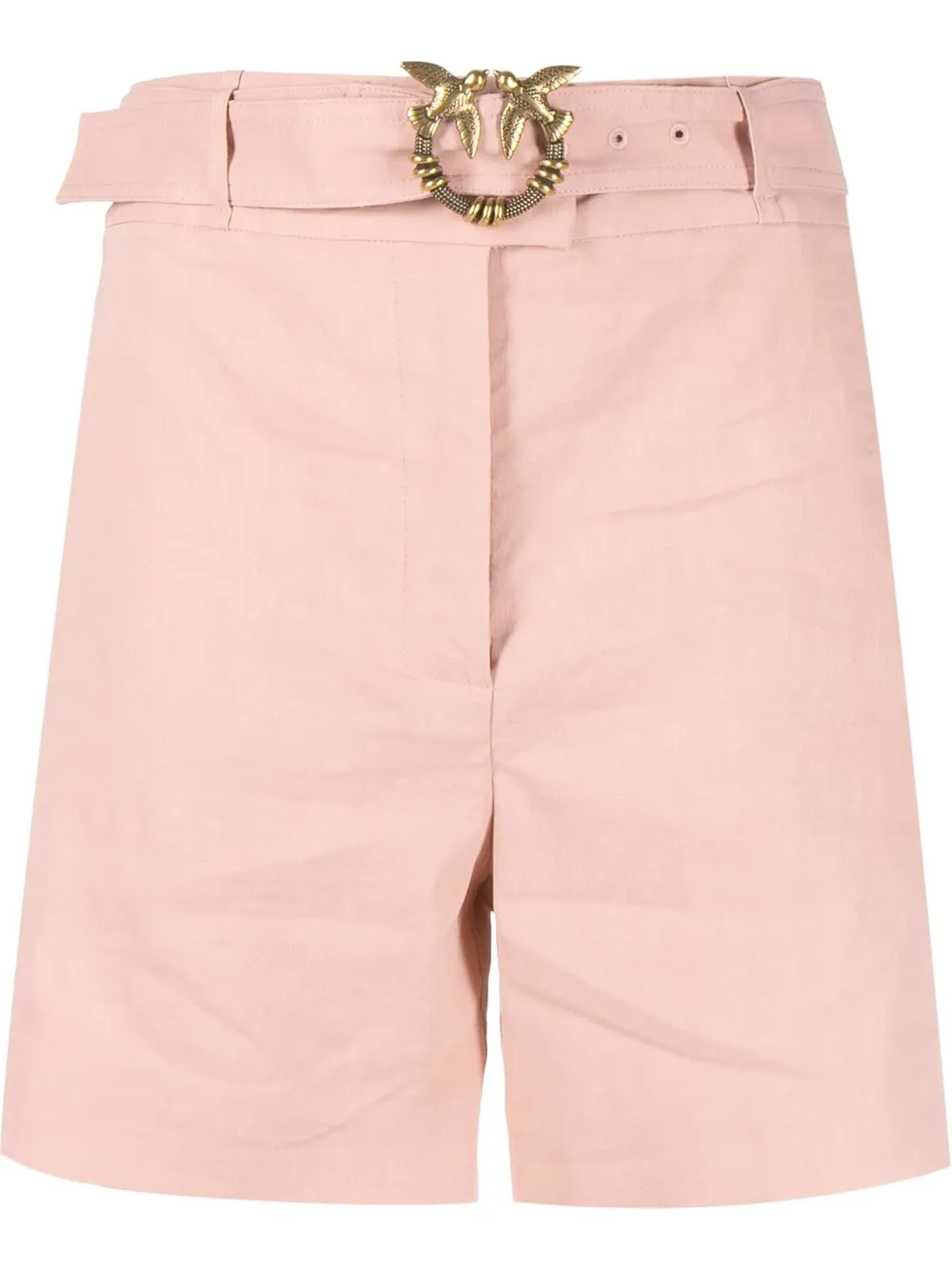 

PINKO Lovebirds belted shorts