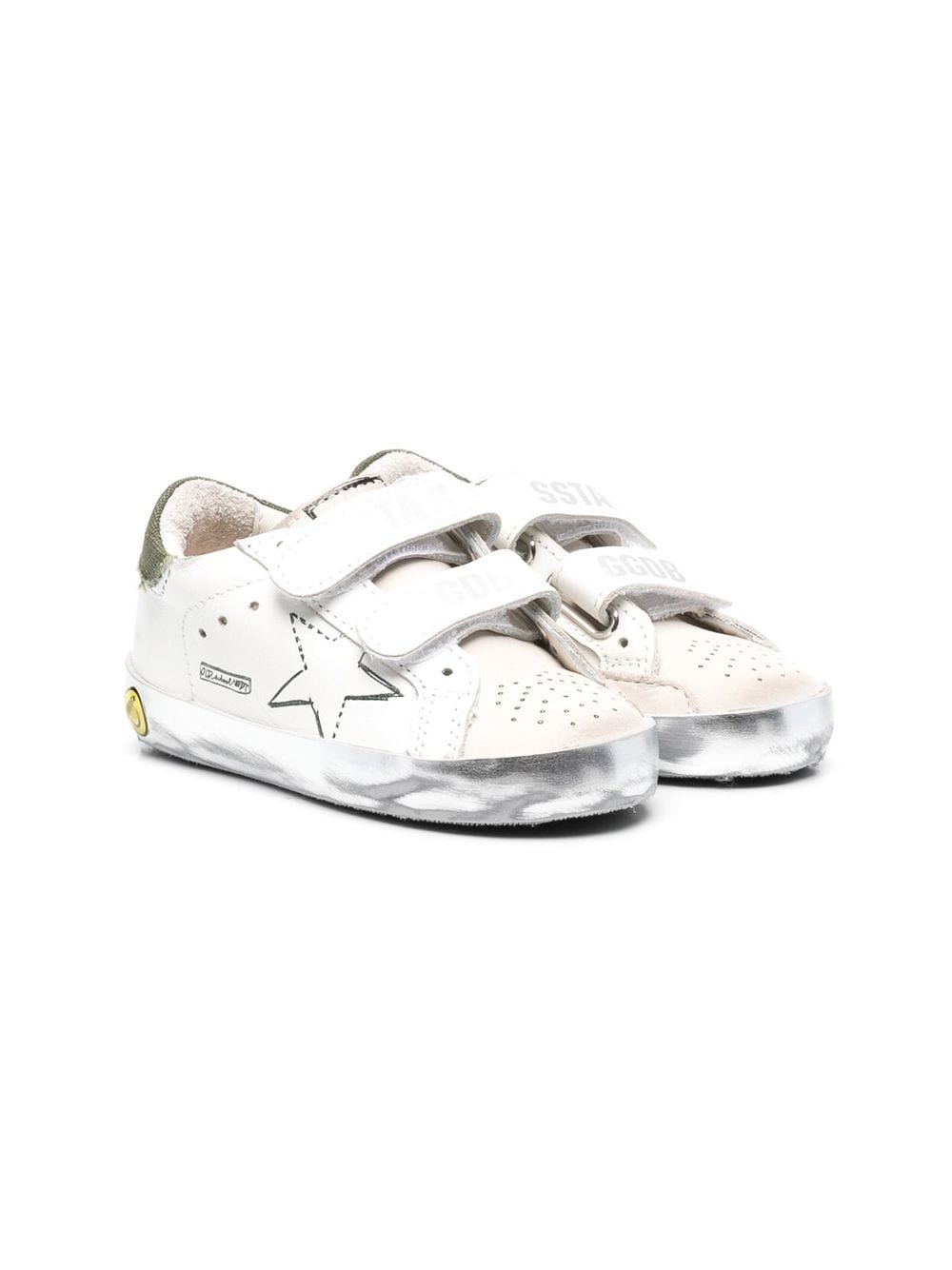 Shop Golden Goose Sstar Touch-strap Sneakers In White