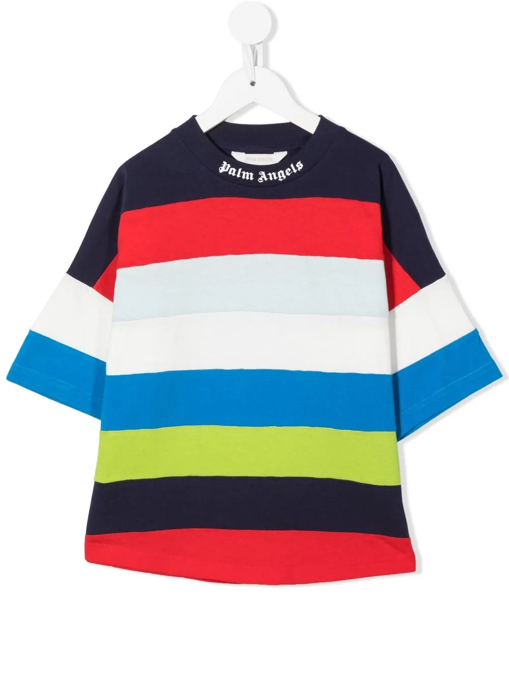 

Palm Angels Kids playera con diseño color block - Azul