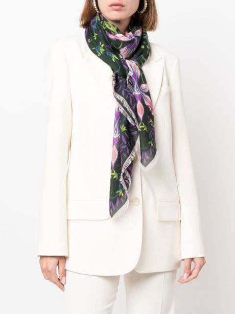 all-over floral-print scarf