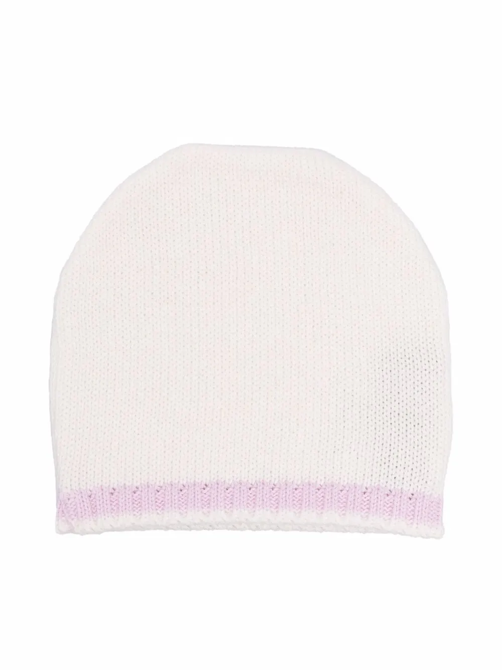 

La Stupenderia contrast-detail knitted beanie - White