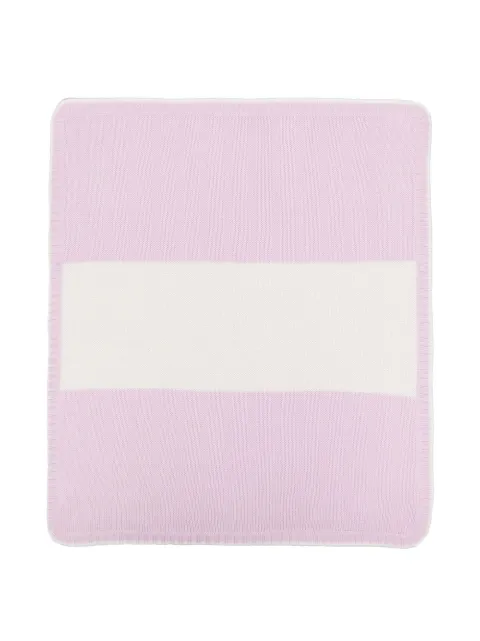 La Stupenderia striped knitted blanket