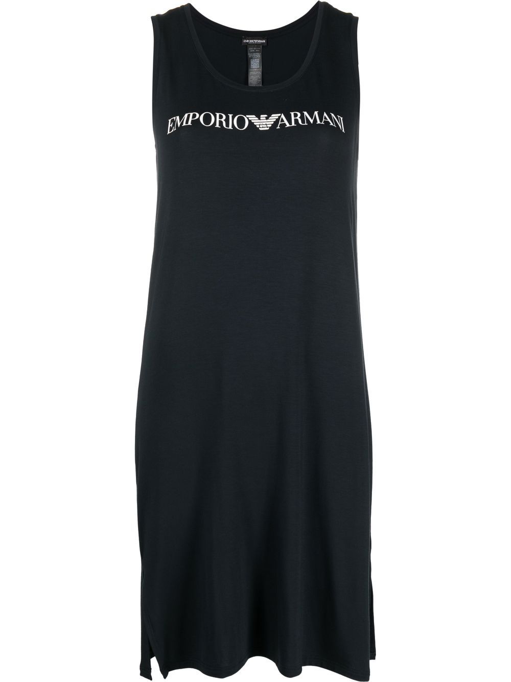Emporio Armani logo-print Sleeveless Dress Farfetch