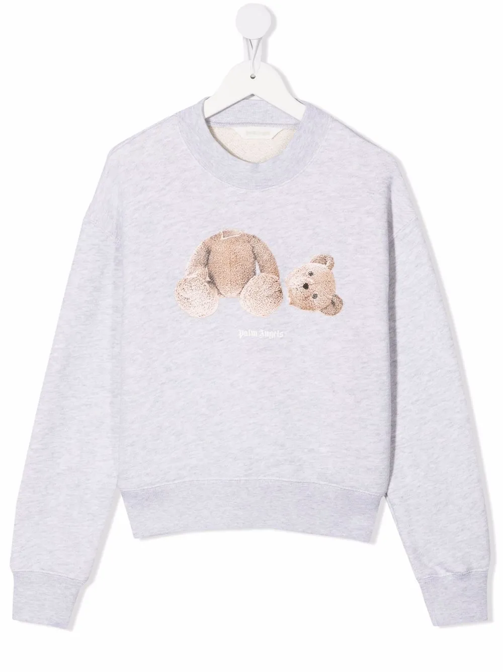 

Palm Angels Kids sudadera con estampado de oso - Gris