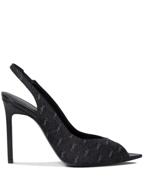 Saint Laurent logo-monogram slingback sandals