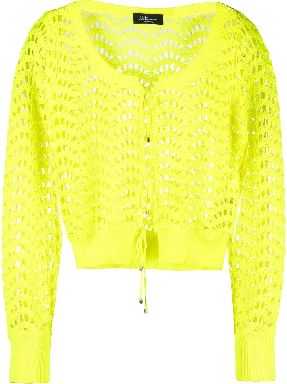 

Blumarine cárdigan tejido de crochet - Amarillo